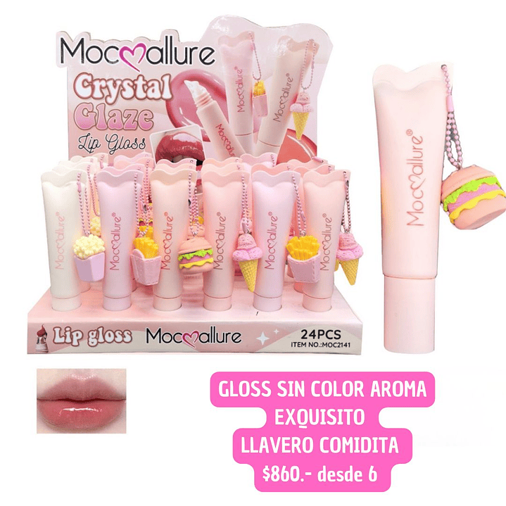 GLOSS SIN COLOR LLAVERO COMIDITA (6UNID) 1