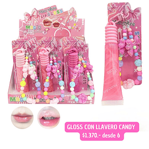GLOSS  LLAVERO CANDY (6UNID)