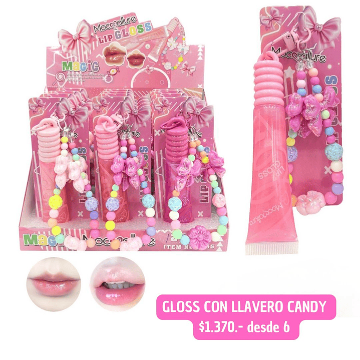 GLOSS  LLAVERO CANDY (6UNID) 1