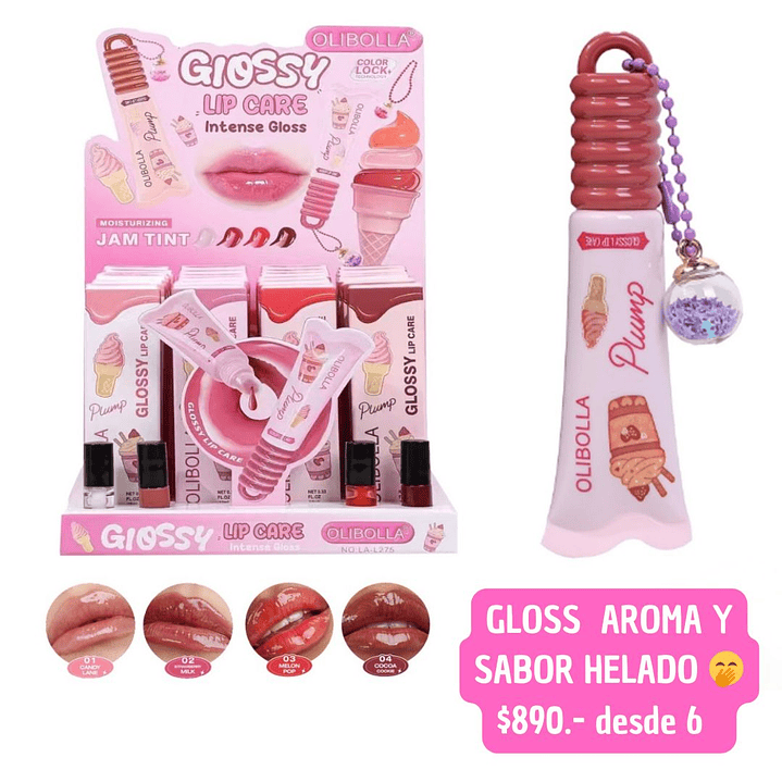 GLOSS AROMA Y SABOR HELADO (6UNID) 1