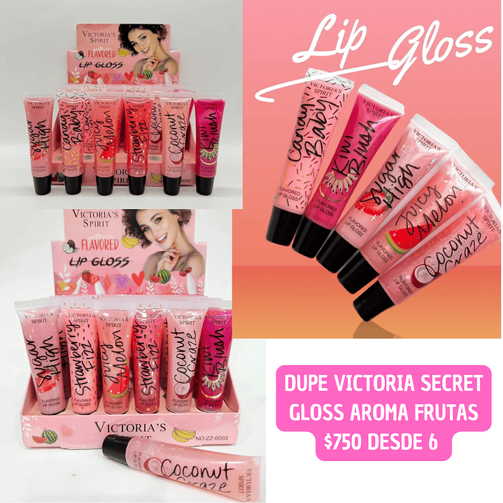 GLOSS ESTILO VICTORIA SECRET (6UNID) 1