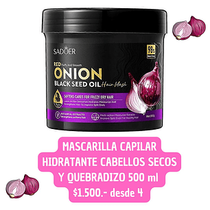MASCARILLA HIDRATANTE CAPILAR CEBOLLA MORADA 500 ML (4UNID)