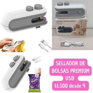 SELLADOR DE BOLSAS PREMIUM (4UNID)