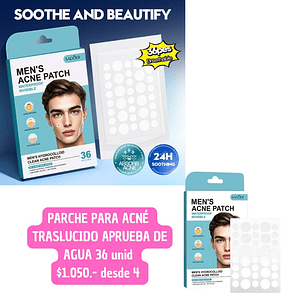PARCHE PARA ACNE INVISIBLE APRUEBA DE AGUA 36 UNID  (4UNID)