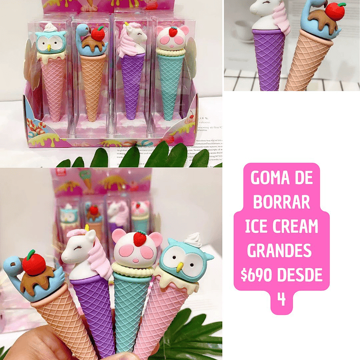 GOMAS DE BORRAR ICE CREAM (4UNID) 1