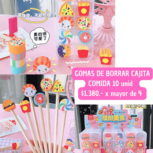 GOMA DE BORRAR CAJITA COMIDA (4 CAJAS)