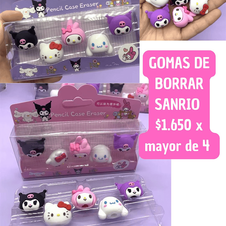 GOMA DE BORRAR SANRIO (4 PAQUETES) 1