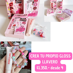 CREA TU PROPIO GLOSS LLAVERO (4UNID)