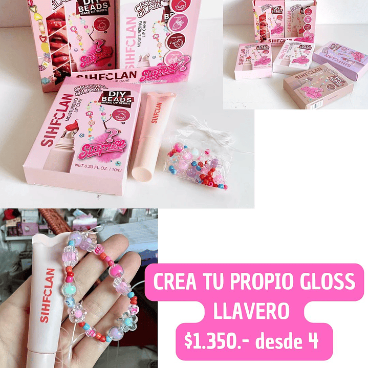 CREA TU PROPIO GLOSS LLAVERO (4UNID) 1