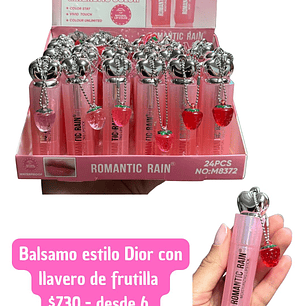 GLOSS ESTILO DIOR FRUTILLA (6UNID)