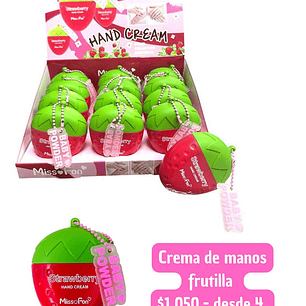 CREMA DE MANOS FRUTILLA (4UNID)