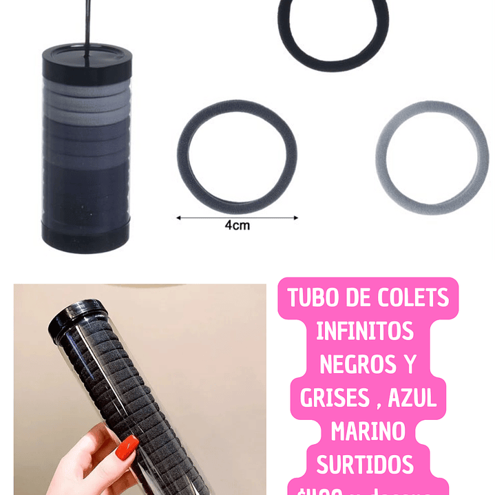 COLET INFINITO PARA CABELLO (DOCENA) 1