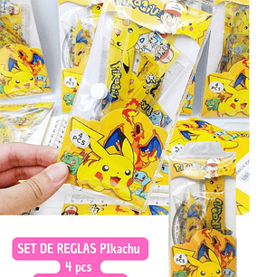 PACK DE 4 REGLAS PIKACHU (4 UNID)
