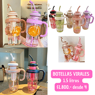 BOTELLAS 1.5 LITROS VIRALES (4UNID)