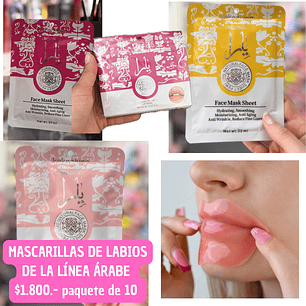 MASCARILLA PARA LABIOS (PAQUETE DE 10 )