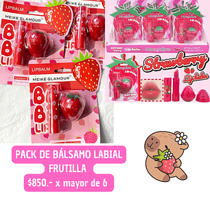PACK BALSAMO LABIAL  FRUTILLITA (6UNID)