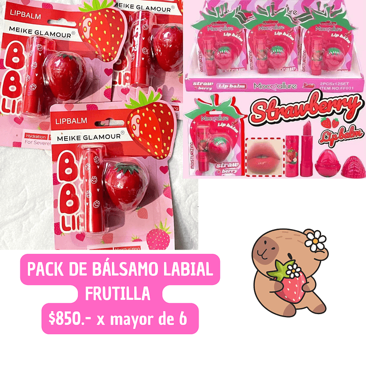 PACK BALSAMO LABIAL  FRUTILLITA (6UNID) 1