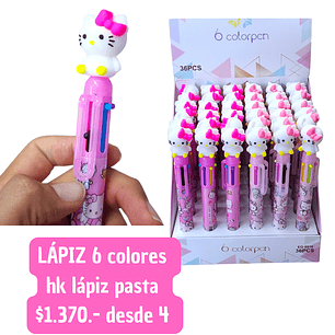 LAPIZ 6 COLORES HK (4UNID)