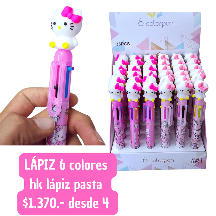 LAPIZ 6 COLORES HK (4UNID) 1