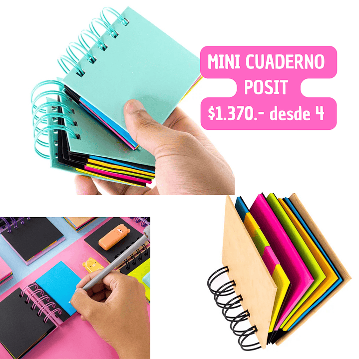MINI CUADERNO POSIT (4 UNID) 1
