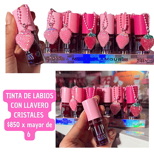TINTA DE LABIOS FRUTILLA CRISTAL (6UNID)