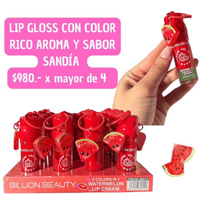 GLOSS CON COLOR SANDIA (4UNID) 1