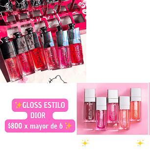 gloss estilo dior (6 unid)