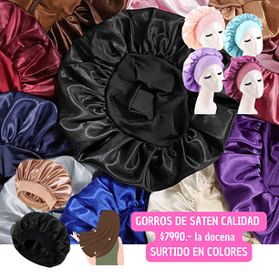 GORRO SATEN COLORES (DOCENA)