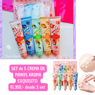 SET DE 5 CREMA DE MANOS (3 SET)