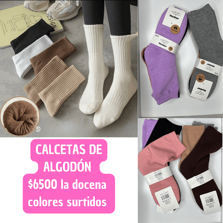 CALCETA DE ALGODON (DOCENA) 1
