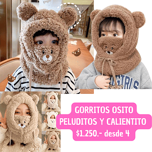 GORROS OSITO (4UNID)