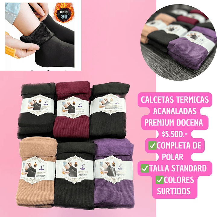 CALCETA ACANALADA  (DOCENA) 1