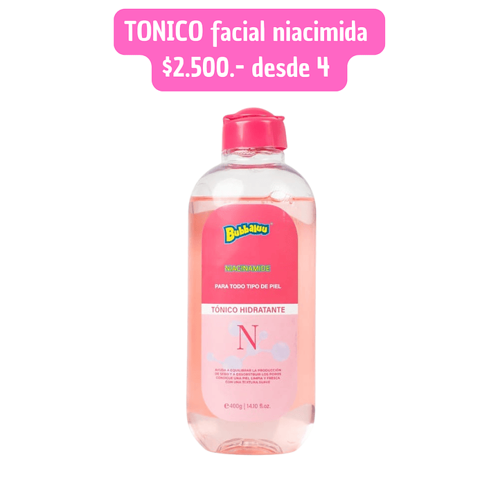 TONICO FACIAL NIACIMIDA BUBBALUU (4UNID) 1
