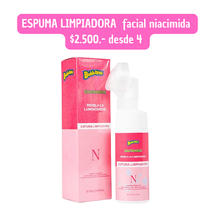 ESPUMA LIMPIADORA FACIAL NIACIMIDA BUBBALUU (4UNID)