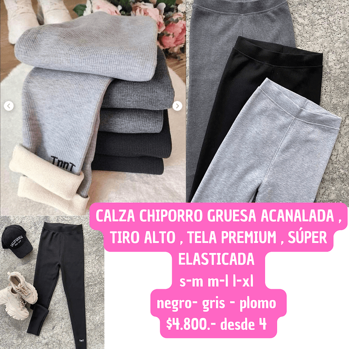 CALZAS CHIPORRO PREMIUM ACANALADA (4UNID) 1