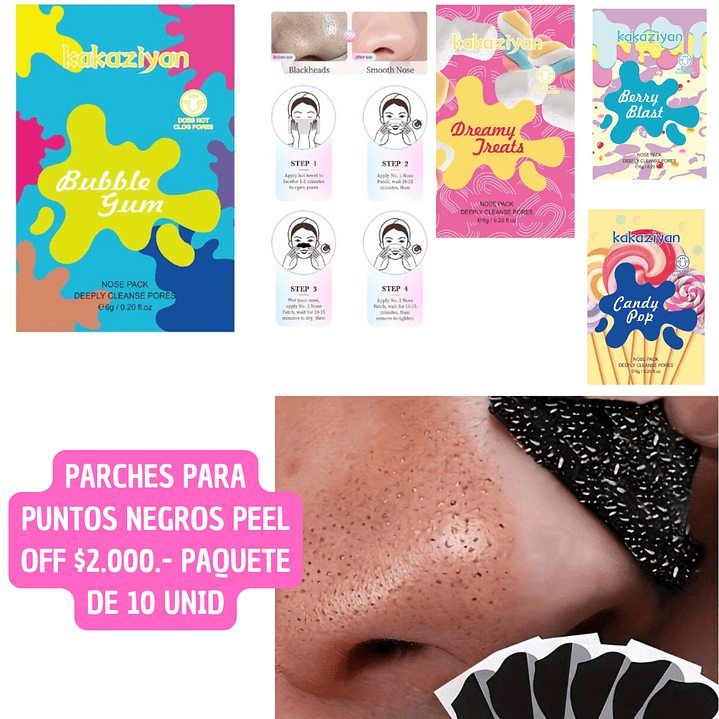 PARCHES PARA PUNTOS NEGROS (PAQUETE DE 10 UNID) 1