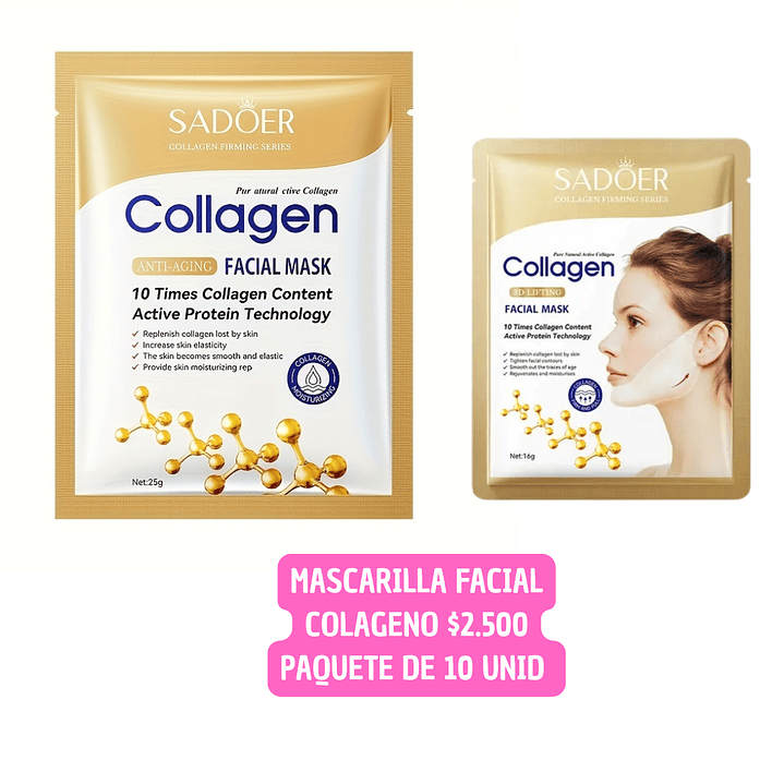 MASCARILLA FACIAL COLAGENO (10UNID) 1