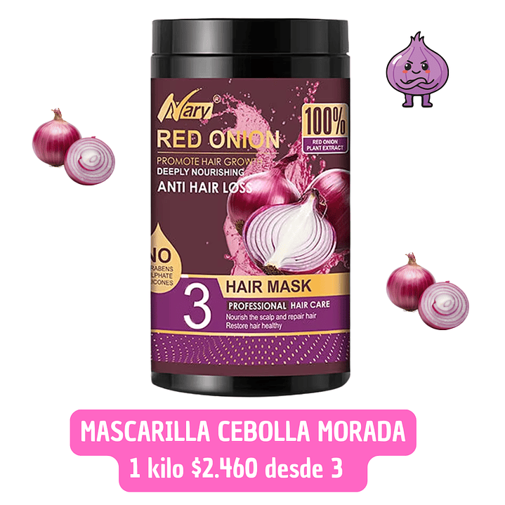 MASCARILLA CAPILAR CEBOLLA MORADA 1 KILO (3 UNID) 1