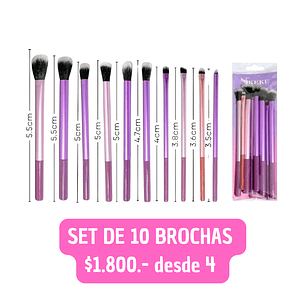 SET DE 10 BROCHAS (4 UNID)