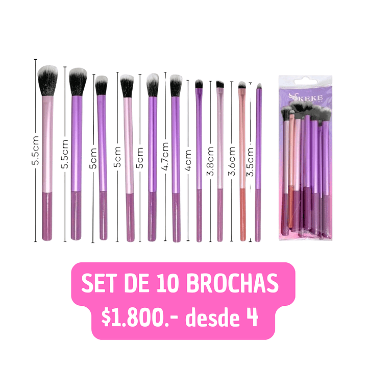 SET DE 10 BROCHAS (4 UNID) 1
