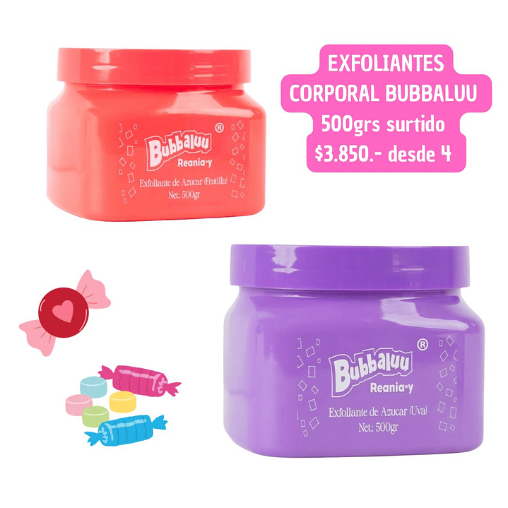 EXFOLIANTE CORPORAL BUBBALUU 500 GRS (4UNID)-¿ 1