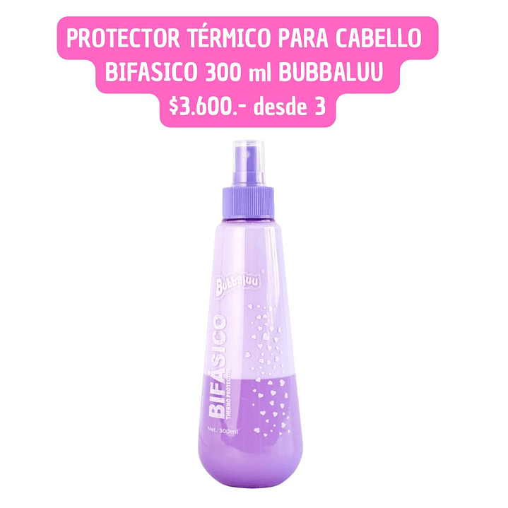 TERMOPROTECTOR CABELLO BIFASICO BUBBALUU  (3UNID) 1