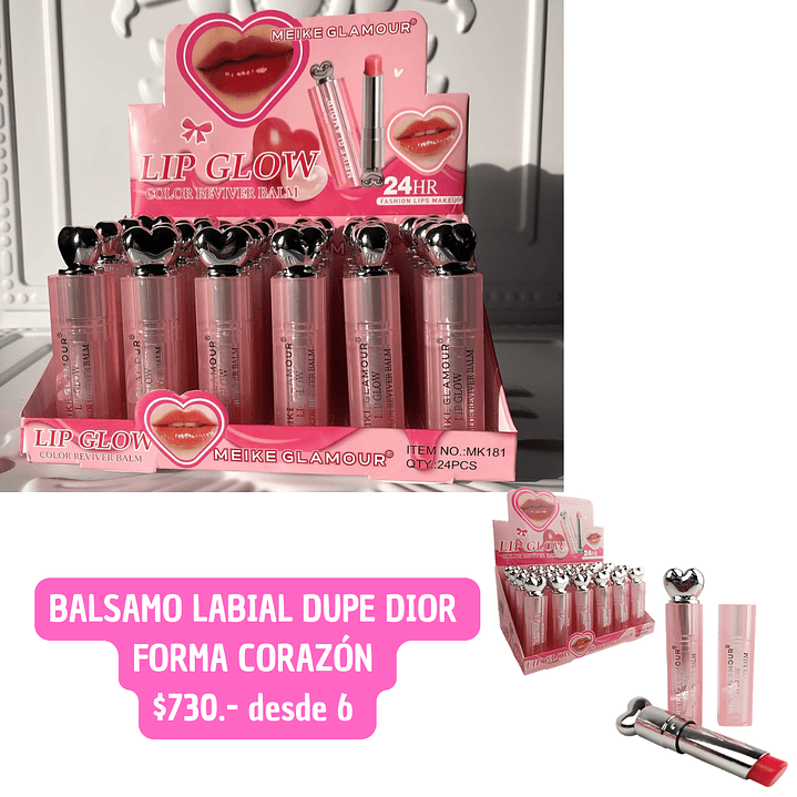 BALSAMO LABIAL DUPE DIOR (6UNID) 1
