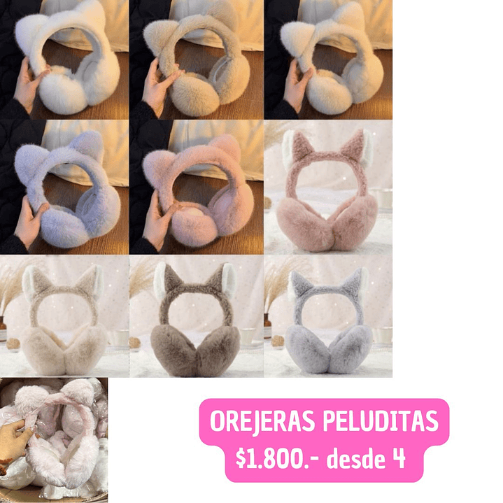 OREJERAS PELUDITAS (4UNID) 1