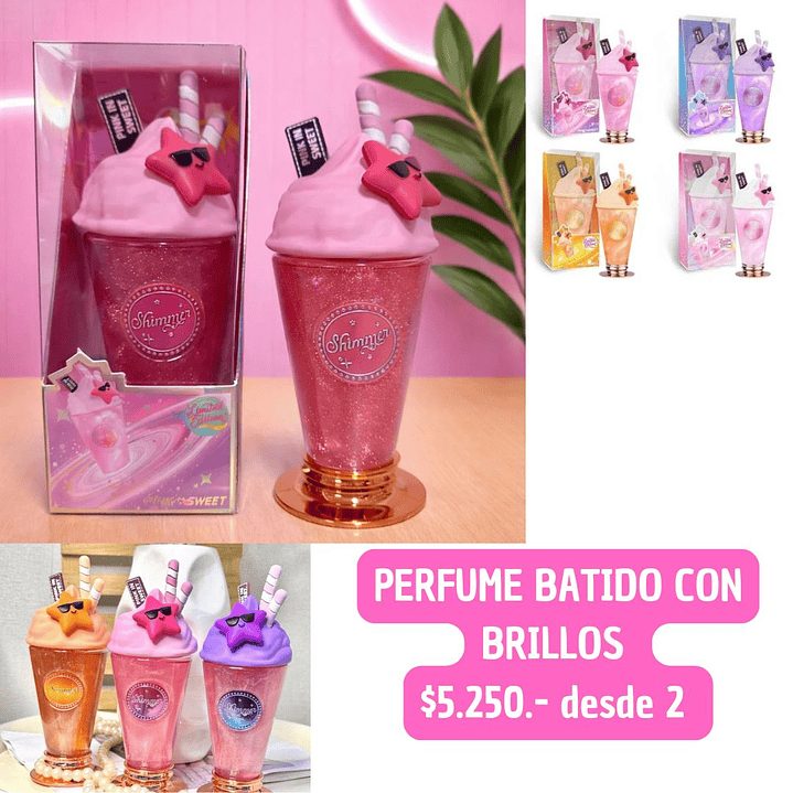 PERFUMES ARABES YUMMY BATIDO CON BRILOS (2 UNID) 1