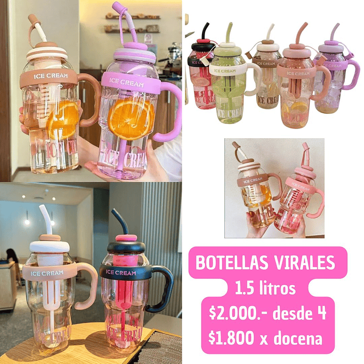 BOTELLAS 1.5 LITROS VIRALES (4UNID) 1
