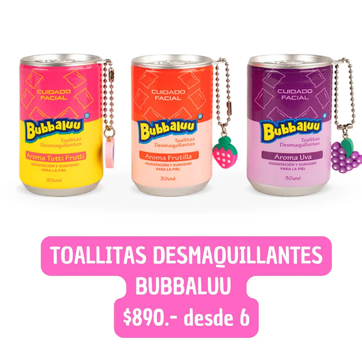 TOALLITAS DESMAQUILLANTES EN TARRO BUBBALUU (6 UNID) 1