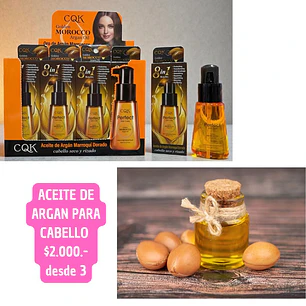 ACEITE CAPILAR DE ARGAN  (3UNID)