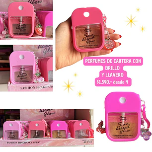 PERFUMES DE CARTERA CON BRILLOY BRILLO  (4UNID)