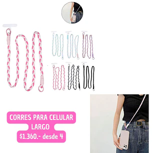 CORREA PARA CELULAR LARGO (4UNID)